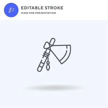 Tomahawk icon vector, filled flat sign, solid pictogram isolated on white, logo Stock Illustration