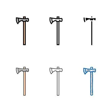 Tomahawk range weapon color icon vector 스톡 일러스트