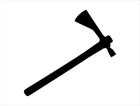 Tomahawk silhouette vector art Stock Illustration