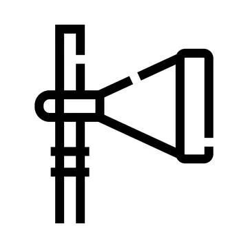 Tomahawk weapon or tool black line icon Stock Illustration