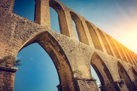 Tomar Aqueduct Stock Photos