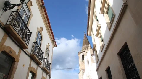 Tomar street view Stock Footage 56875391