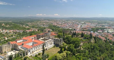 Tomar With Templar Castle Stock Footage 112431167