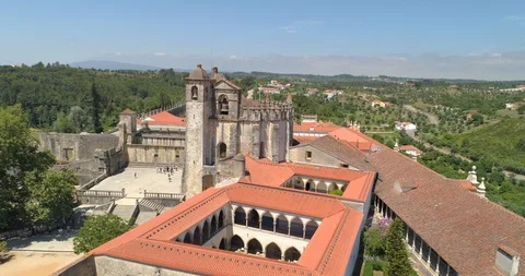 Tomar With Templar Castle Stock Footage 112721062