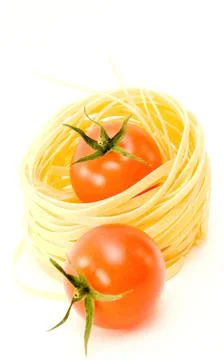 Tomates and pasta Stock Photos