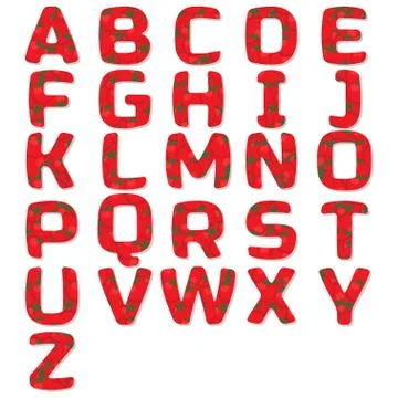 Tomato alphabet set Stock Illustration