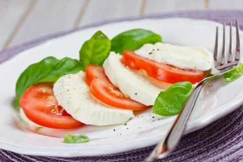 Tomato and mozzarella Stock Photos