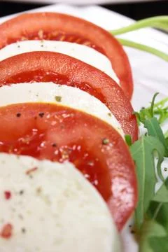 Tomato and mozzarella Stock Photos