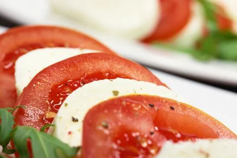 Tomato and mozzarella Stock Photos