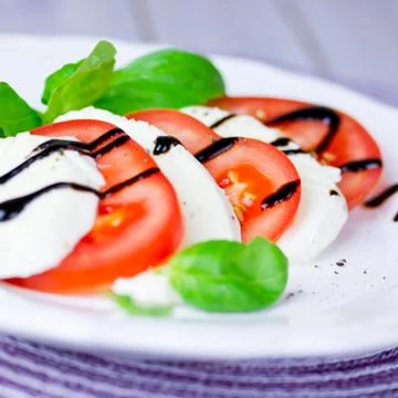 Tomato and mozzarella Foto stock
