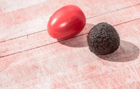 Tomato and truffle isolated Stock Photos