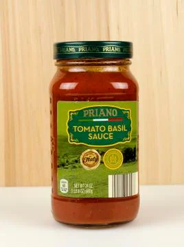 Tomato basil sauce 库存照片