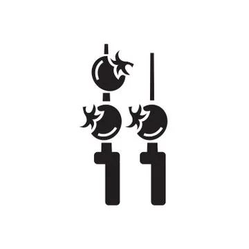 Tomato BBQ icon Stock Illustration