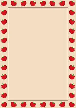 Tomato border frame background. Vector illustration. Stock Illustration