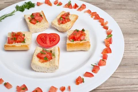 Tomato bruschetta Stock Photos