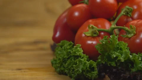 Tomato cabbage and pepper Stock Footage 132054509