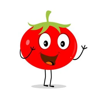 Tomato character design. Tomato vector. Stock Illustration