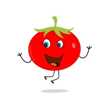 Tomato character design. Tomato vector. Stock Illustration