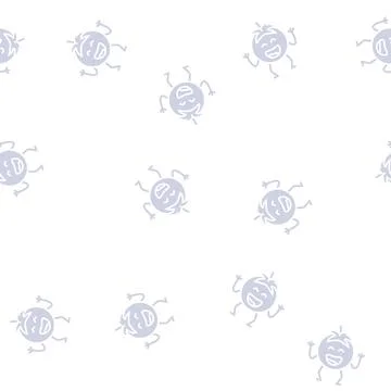 Tomato character glyph seamless pattern Stock Illustration