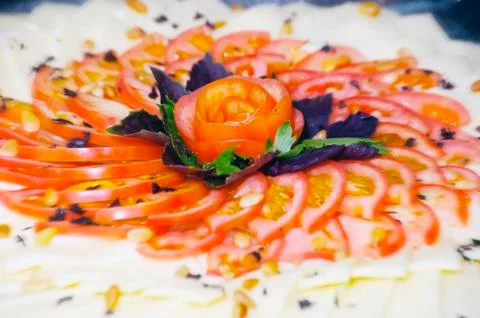 Tomato with cheese Stock Photos