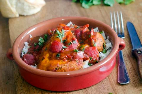 Tomato chicken Stock Photos