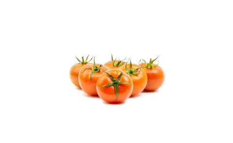 Tomato closeup on white background. Selective focus 库存照片