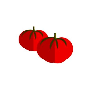 Tomato color vector flat icon vegetable Stock Illustration