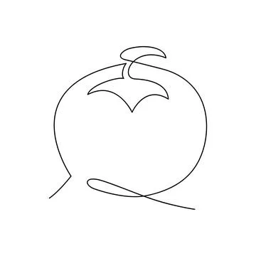 Tomato continuous one line drawing Stock Illustration