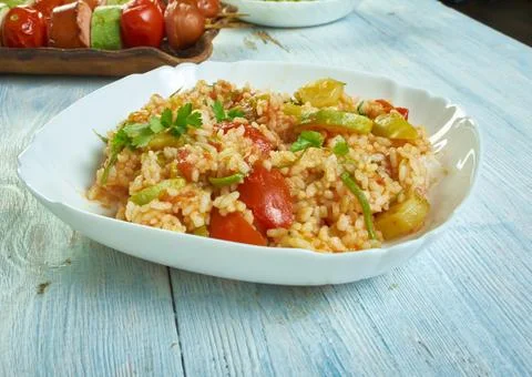 Tomato  courgette risotto Фото