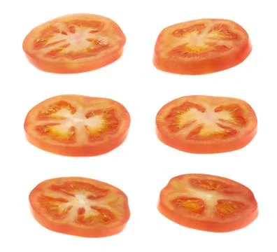 Tomato cross-section slice isolated Stock Photos