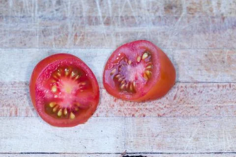 Tomato cut isolated Foto stock