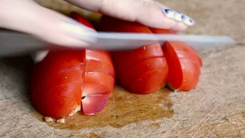 Tomato cutting Video stock 75788405