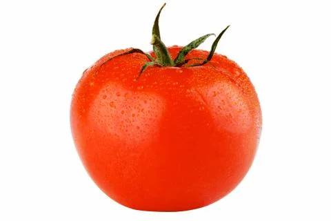 Tomato with dew drops Stock Photos