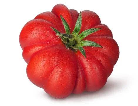 Tomato with droplets of dew Stock Photos