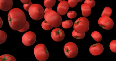 Tomato falling slow motion Video stock 88700067