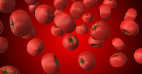 Tomato falling slow motion Video stock 88700099