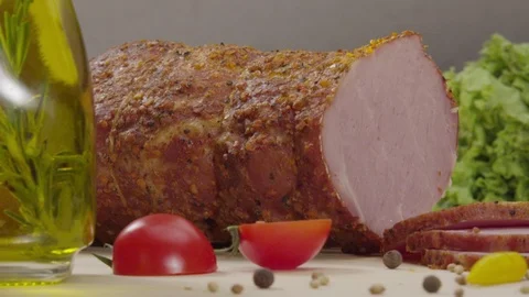 Tomato falls on the table Stock Footage 73005415