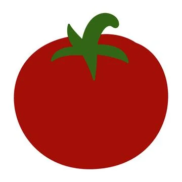 Tomato flat icon isolated on white Stockillustratie