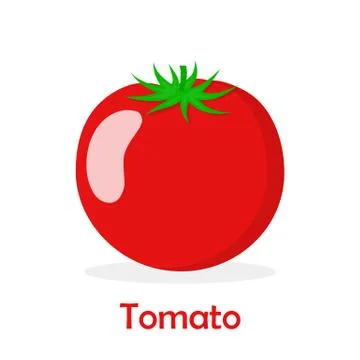 Tomato flat icon. Vector illustration Stock Illustration