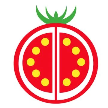 Tomato flat illustration on white Stock Illustration