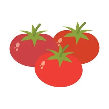 Tomato in flat style. Illustrazione stock