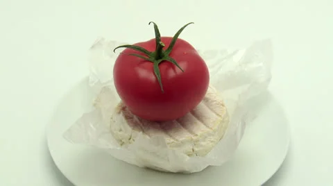 Tomato &amp; goat cheese Stock Footage 24946024