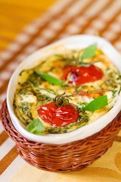 Tomato gratin Stock Photos