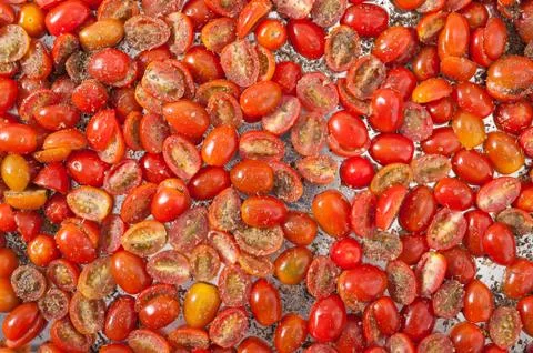 Tomato with herbs Stock Photos