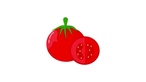 Tomato icon animation for motion graphics. Foods and Drinks Icons Stock Footage 148047845