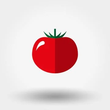 Tomato icon. Flat Stock Illustration