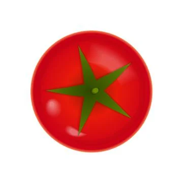 Tomato icon over white Stock Illustration