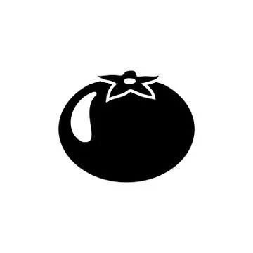 Tomato icon simple flat style illustration image Stock Illustration