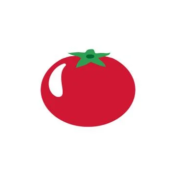 Tomato icon simple flat style illustration image Stock Illustration
