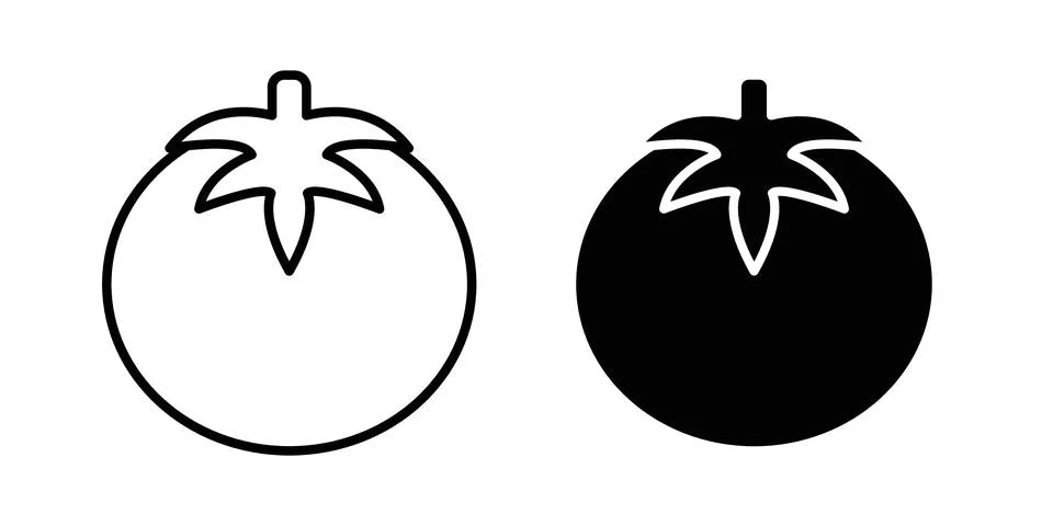 Tomato icon vector editable eps10 Stock Illustration